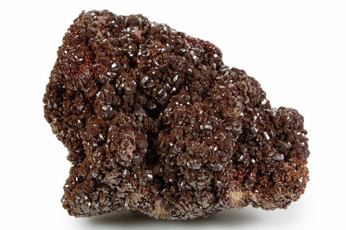Glittering Red-Brown Vanadinite Crystals on Barite - Morocco #349426